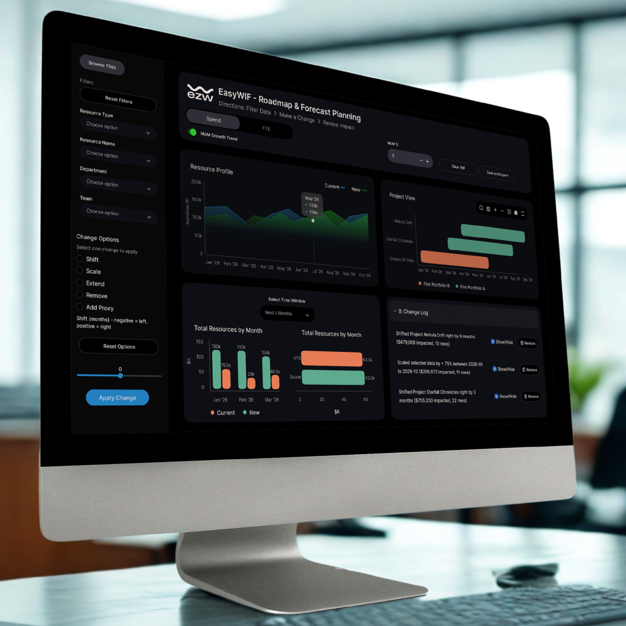 EasyWIF Dashboard Screenshot